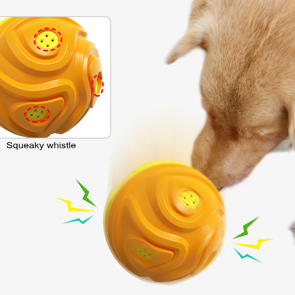 YSQ-03 TPR Pet Squeaky Toy for Puppy Dog Chew Toy with Sound Teething Teeth Cleaning Ball Tool for Dog Teeth Grinding (with FDA, BPA-Free) - Yellow / Orange YSQ-03 TPR Pet Squeaky Toy for Puppy Dog Chew Toy with Sound Teething Teeth Cleaning Ball Tool for Dog Teeth Grinding (with FDA, BPA-Free) - Yellow / Orange